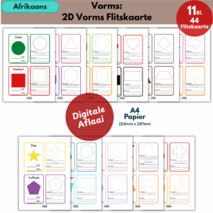 afrikaans 2d shapes flashcards (copy)