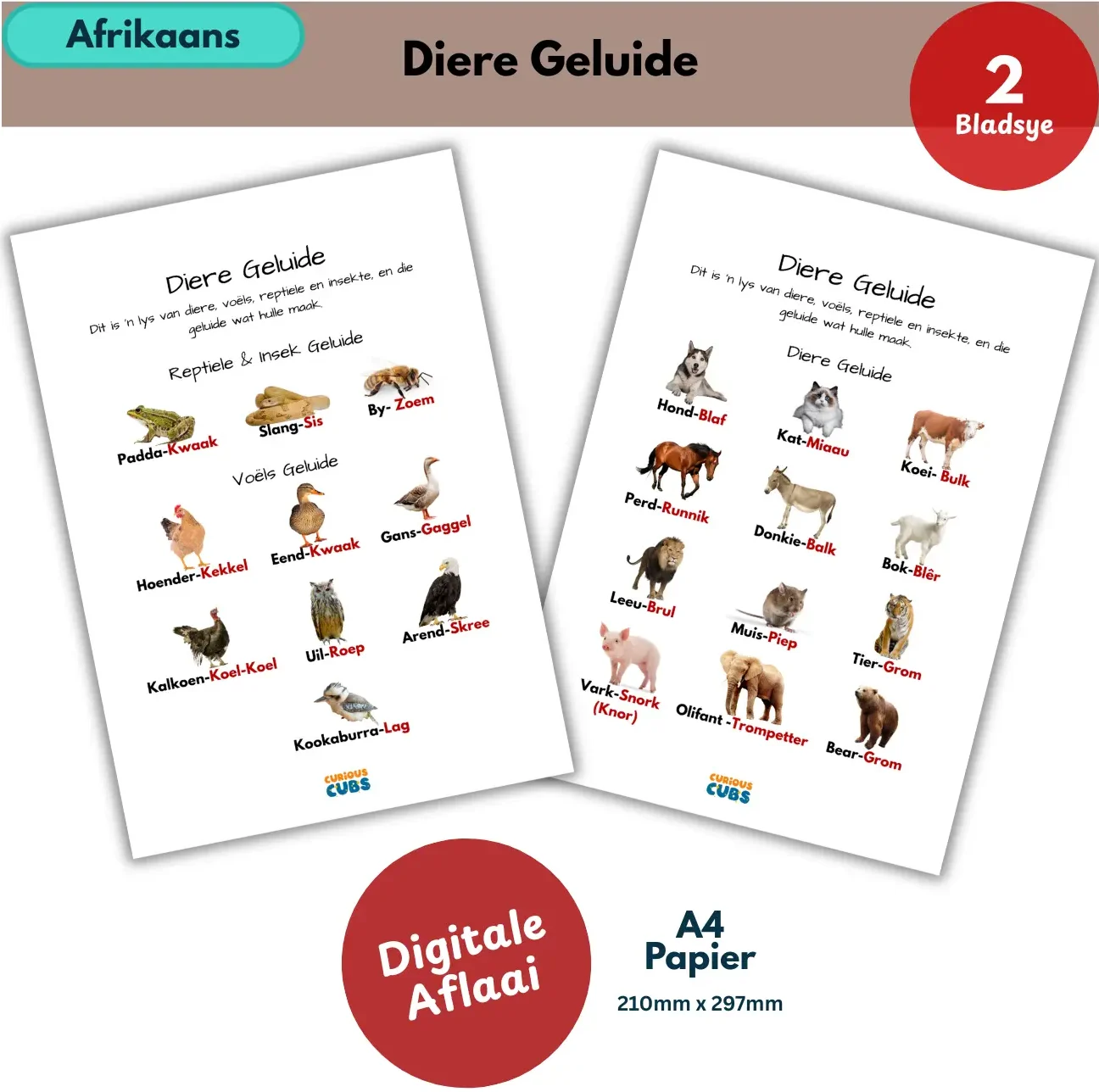 afrikaans animal sounds