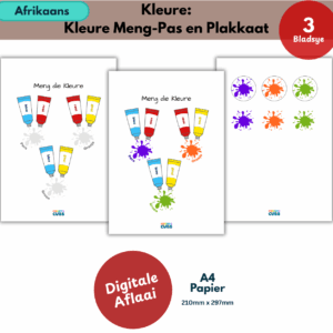 afrikaans colour mixing printable