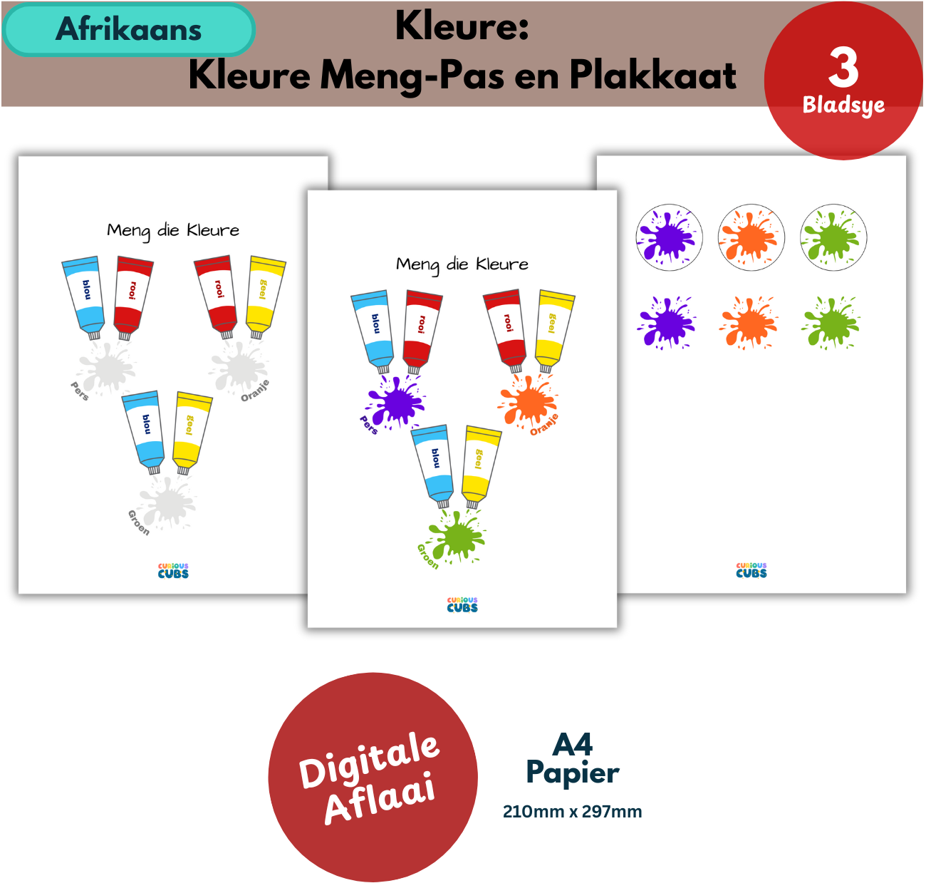 afrikaans colour mixing printable