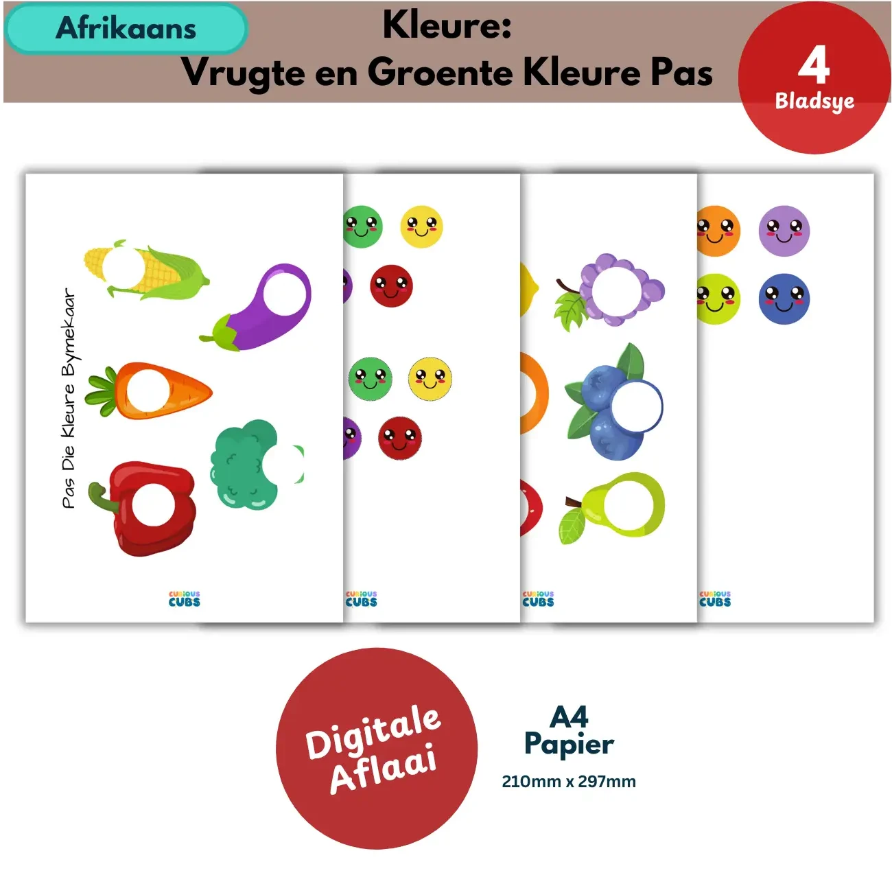 afrikaans fruit & vegetable colour match