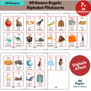 afrikaans–english alphabet flashcards 3