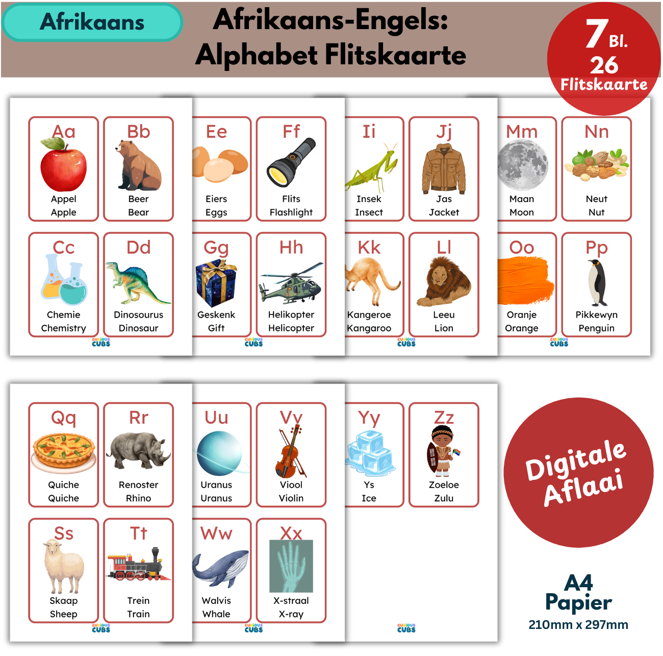 afrikaans–english alphabet flashcards 3