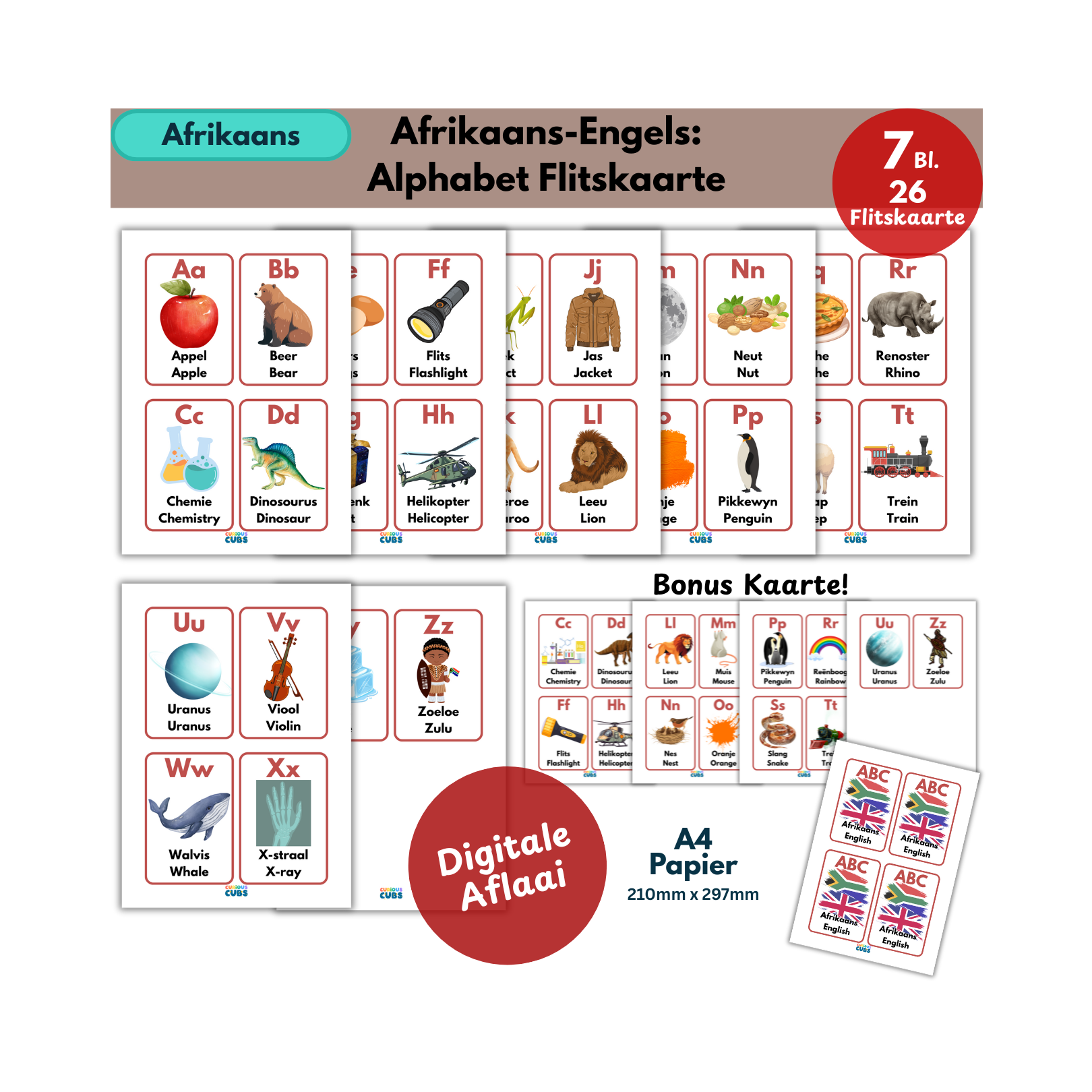 afrikaans–english alphabet flashcards 2