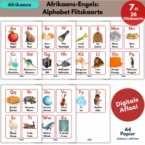 afrikaans–english alphabet flashcards 2