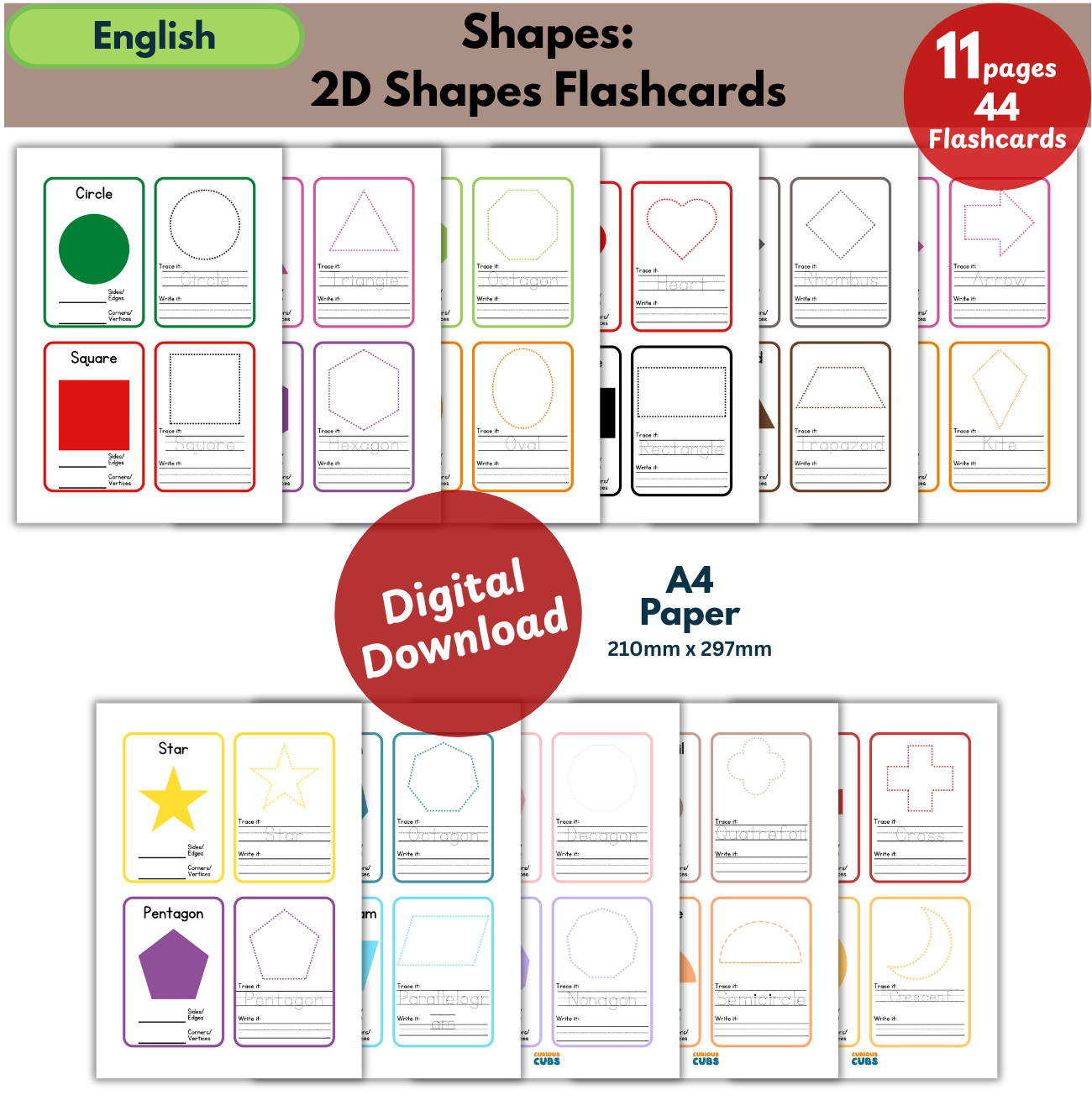 2d shapes flashcards 2