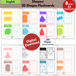 3d shapes flashcards 1