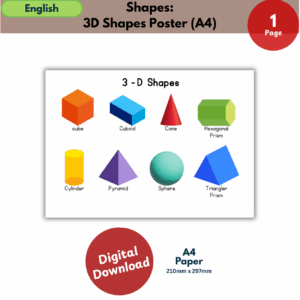 3d shapes poster