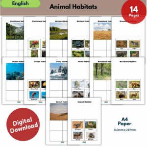 animal habitats sorting activity
