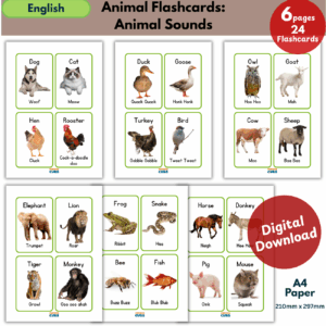 animal sounds flashcards