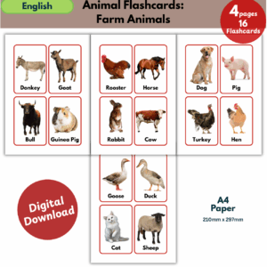farm animals flashcards