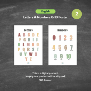 letters & numbers poster | earthy theme 1 (copy)