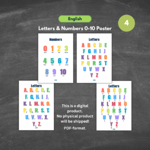 letters & numbers posters | rainbow set 1