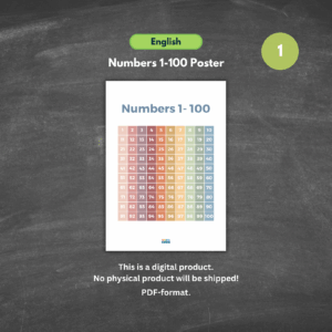 number chart 1–100 earthy