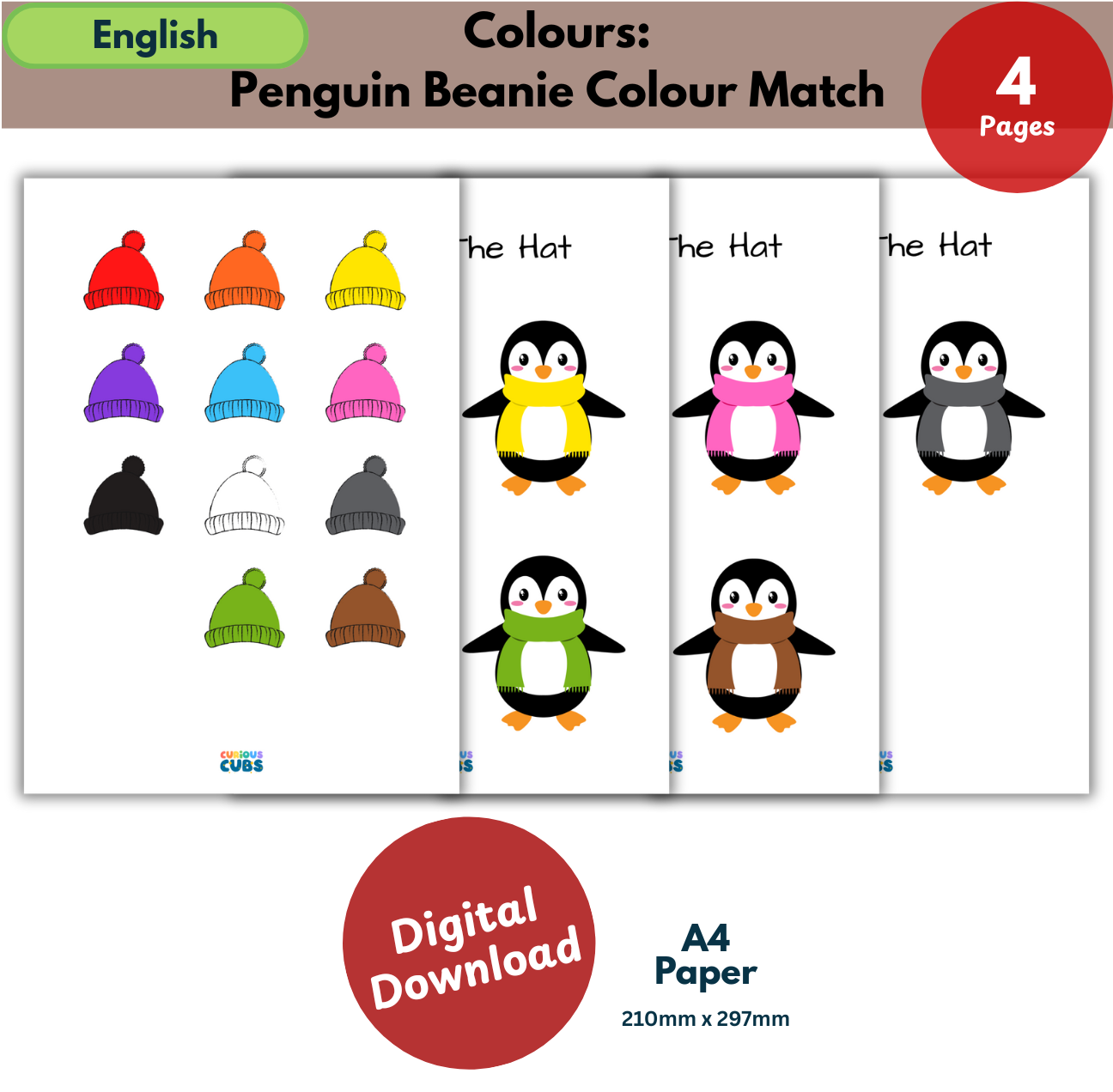 Penguin Hat Colour Match
