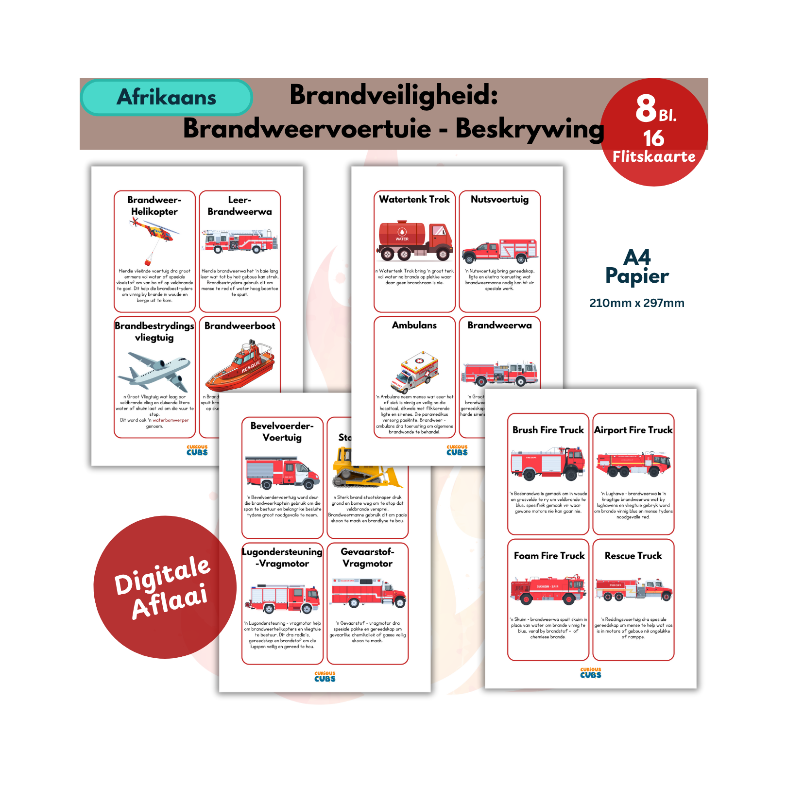 Brandveiligheid: Brandweervoertuie Flitskaarte - Image 2