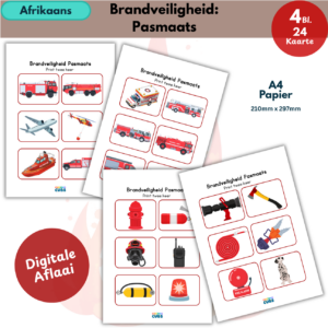 Brandveiligheid Pasmaats | Afrikaans Printable Memory Match Game for Kids