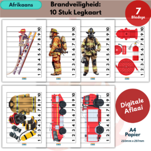 Brandveiligheid Legkaart Bundel | Afrikaans Printable Puzzle Pack for Kids