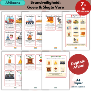 Brandveiligheid Klas Vure, Goeie & Slegte Vure + Brandweermanne Werke | Afrikaanse Brandveiligheid Aktiwiteite