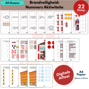 Brandveiligheid Nommers Bundel | Afrikaans Nommer Aktiwiteite & Knippie Kaarte