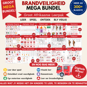 Brandveiligheid Mega Bundel | Groot Afrikaanse Brandweer Leerpakket vir Kleuters & Voorskool