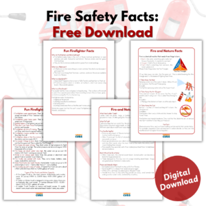 Fire Safety Facts Printable | Fun Firefighter & Fire Safety Learning Pages for Kids